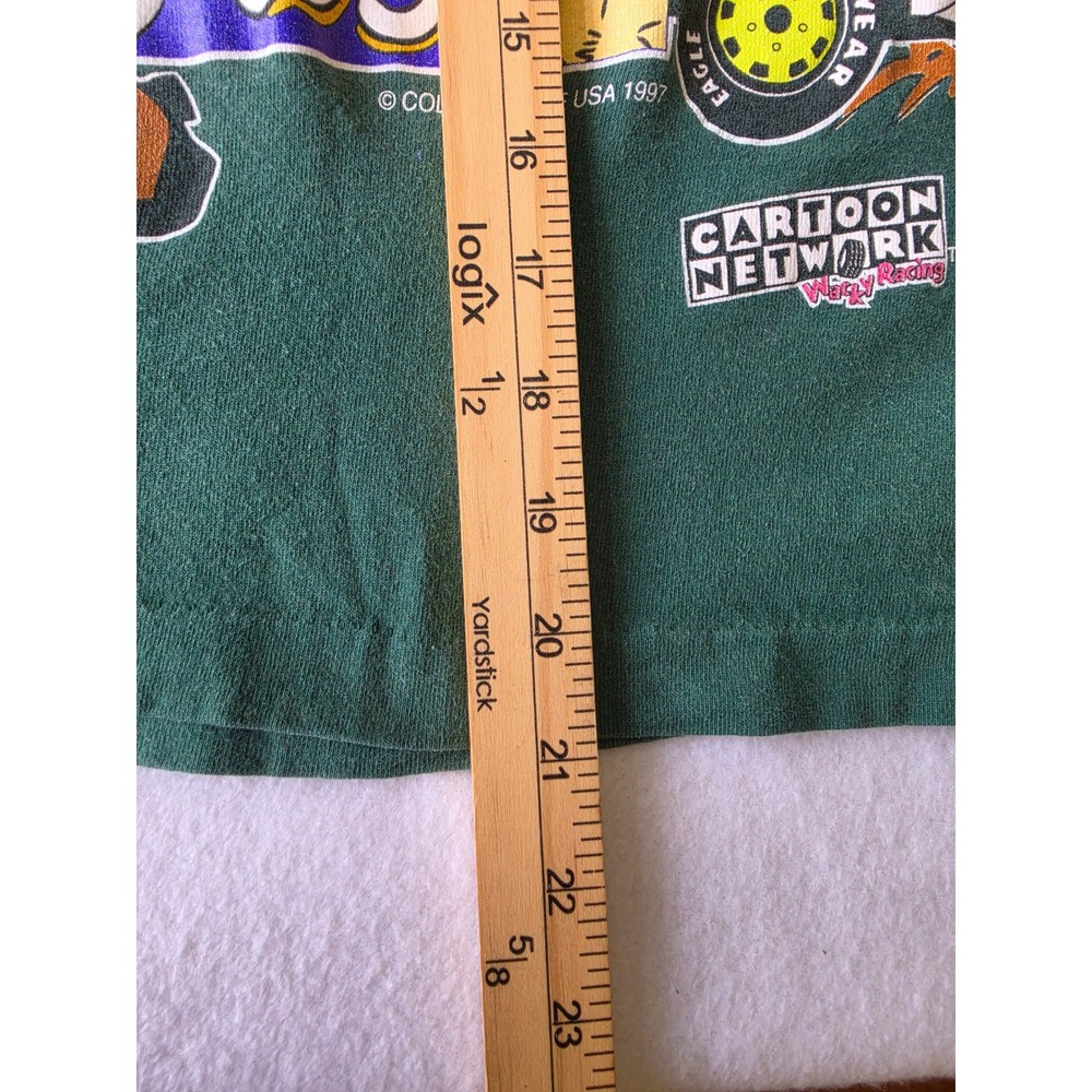 Vintage 1997 Scooby-Doo Wacky Racing Cartoon Network Shirt Kids Large Green 90s - Picture 6 of 6